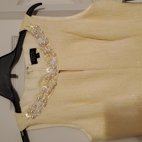 NEW Tahari Arthur S Levine petite yellow dress - Picture 2 of 15